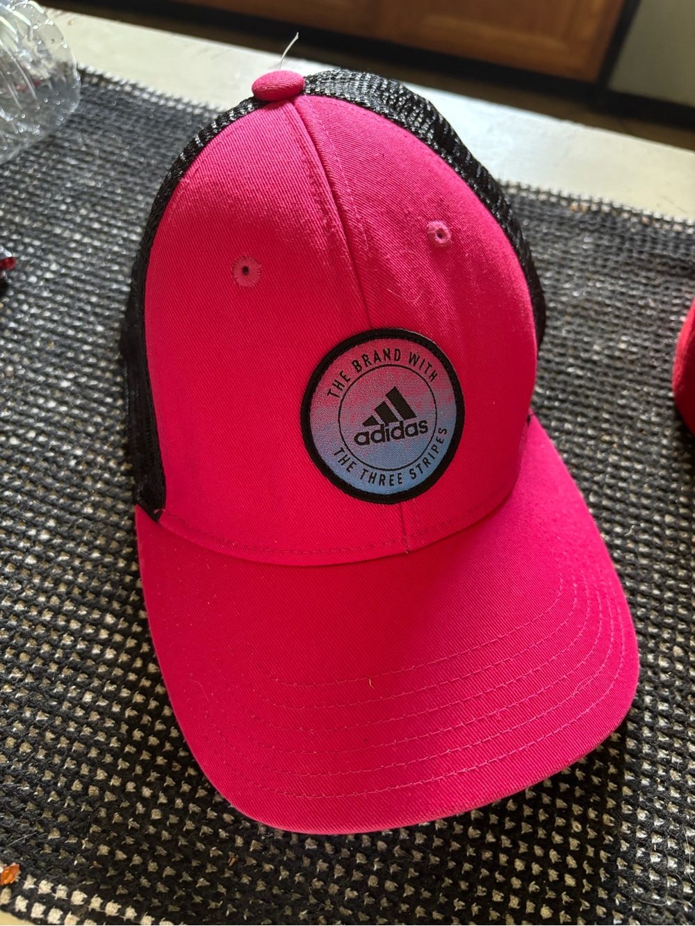 Woman's adidas Hot Pink and Black Mesh Baseball Hat